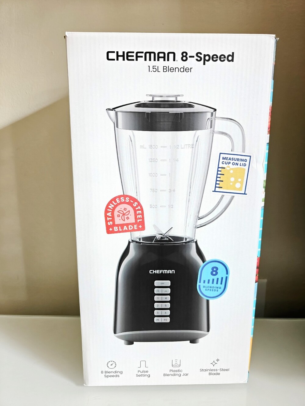 Chefman 8 Speed 1.5L Blender